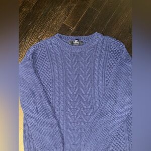 Women’s Blue Cable Knit Sweater
